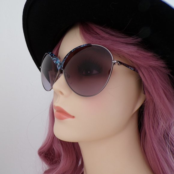 Pucci Abstract Print Rounded Cat Eye Shades, Oversized Novelty Summer - Picture 12 of 16